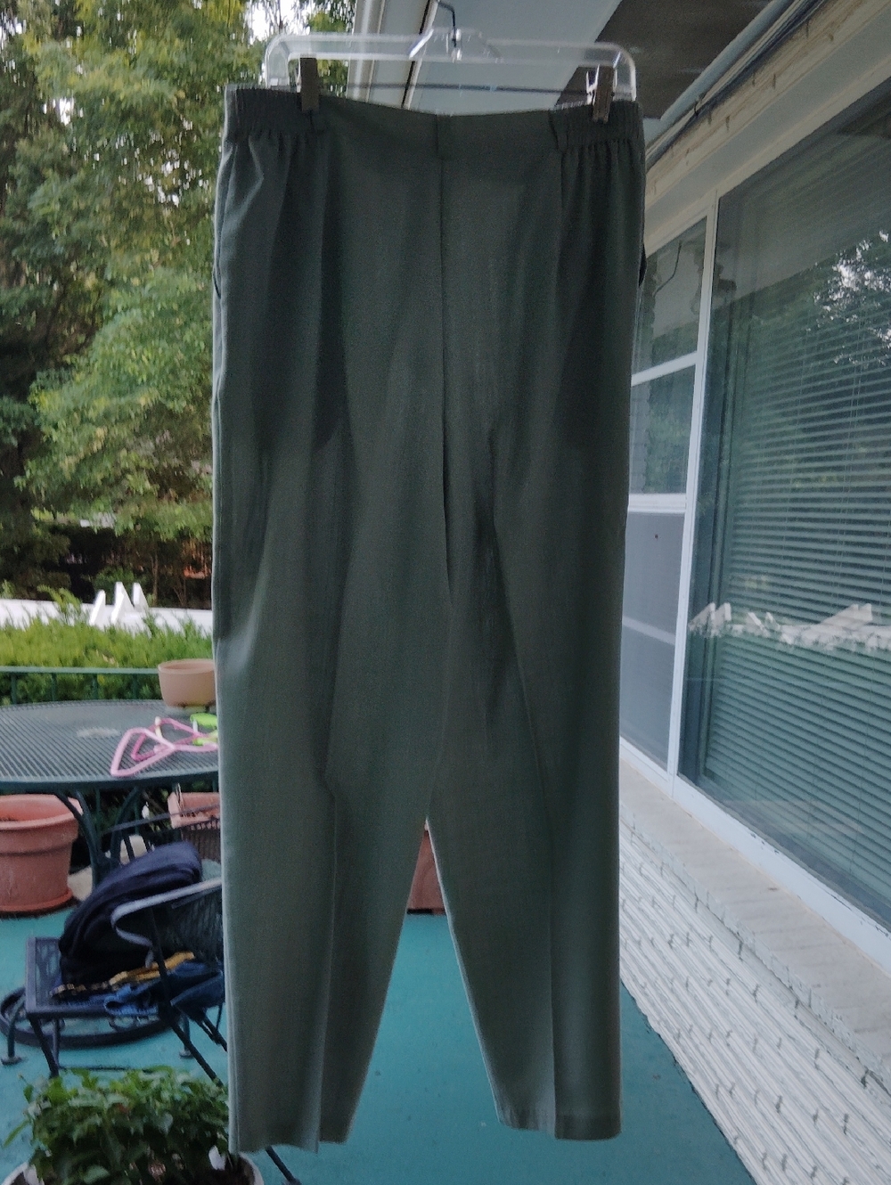 Briggs New York Olive Green Dress Pants - Straight Leg